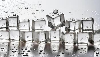 Drink concept cubed ice photo