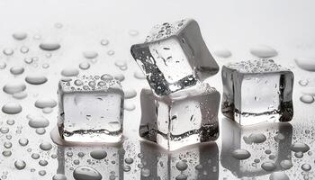 Drink concept cubed ice photo