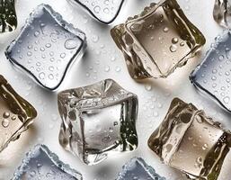 Drink concept cubed ice photo