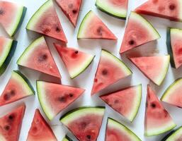 Watermelon slices.. full frame. flat lay. top of views photo