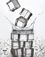 Drink concept cubed ice photo