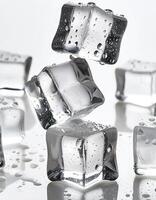 Drink concept cubed ice photo