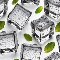Drink concept cubed ice photo
