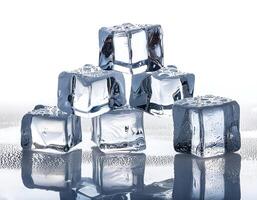 Drink concept cubed ice photo