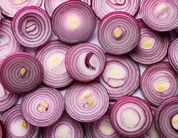 red onion slices photo