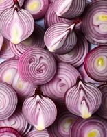 red onion slices photo