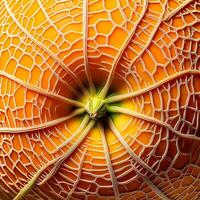 A close-up photo of a ripe melon. Pattern texture background