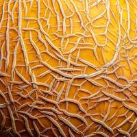 A close-up photo of a ripe melon. Pattern texture background