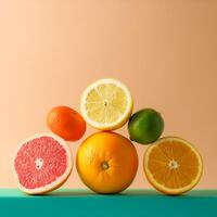 Grapefruit, lime, orange, lemon. photo