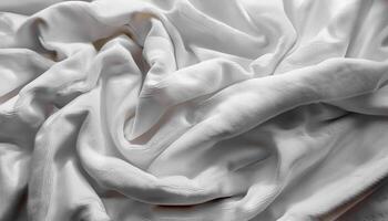Background concept. Blankets that are still wrinkled have been used. The white blanket is crumpled and shabby. Pattern texture background photo