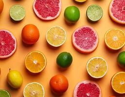 Grapefruit, lime, orange, lemon. photo