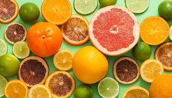 Grapefruit, lime, orange, lemon. photo