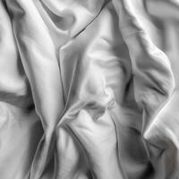 Background concept. Blankets that are still wrinkled have been used. The white blanket is crumpled and shabby. Pattern texture background photo