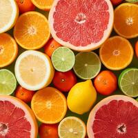 Grapefruit, lime, orange, lemon. photo