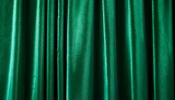 captures the luxurious texture of velvet curtains in a green hue, creating a soothing and elegant abstract background photo