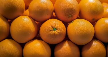 a pile Orange citrus fruit fresh, organic. photo