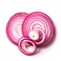 red onion slices. pattern texture background. photo