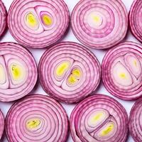 red onion slices. pattern texture background. photo