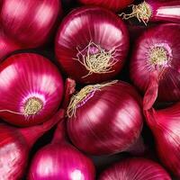 High quality photo of red onion. pattern texture background.