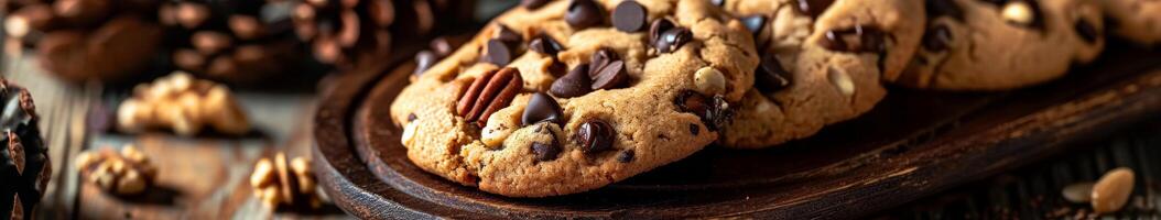 Close-Up of Delicious Cookies on Table photo