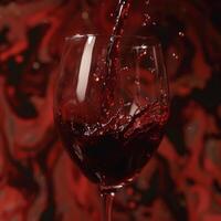 Pouring Red Wine Into a Glass photo