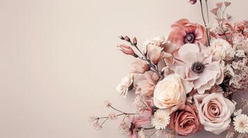 Colorful Bouquet of Flowers on White Background photo