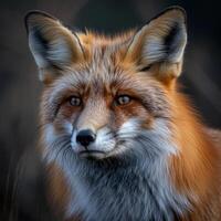 Close Up of a Red Foxs Face photo