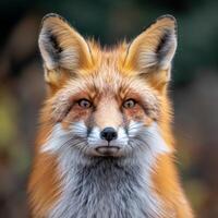 Close Up of Red Fox Looking at Camera photo