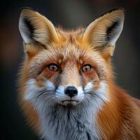Close Up of a Red Foxs Face photo