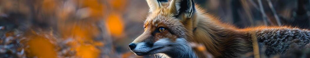 Close Up of Fox in Field photo