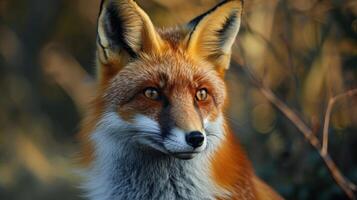Close Up of Red Fox Staring at Camera photo