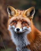 Close-Up of Red Fox Looking at Camera photo