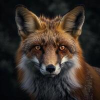 Close-Up of Red Foxs Face photo