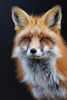 Close Up of a Red Foxs Face photo