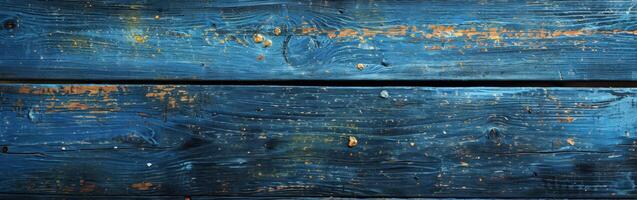 Close-Up of Blue Wooden Surface photo