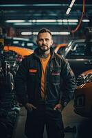 Man Standing in Front of Cars photo