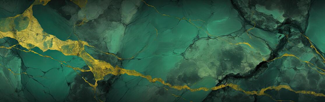 Green and Gold Marble Background photo