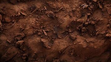 Close Up of Dirt Field With Earth on Ground photo