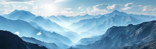 Majestic Mountain Range View From Summit photo