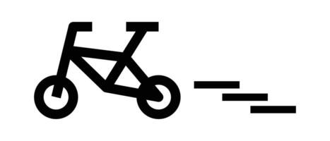 Bicycle icon on the move. vector