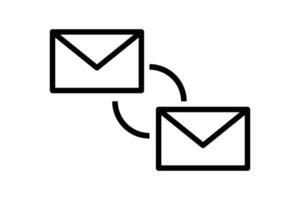 Mail exchange icon. Simple mail send icon. vector