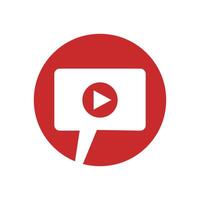 Play button callout. vector