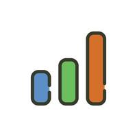 Bar chart icon. Business results. vector