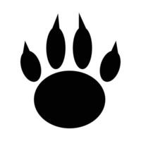 An icon of a paw with a claw. vector