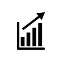 Ascending chart and bar graph icon. vector