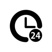 24 hours clock icon. vector