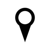 Black map pin icon. vector