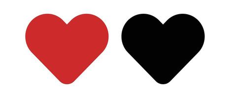 Heart mark icon set vector