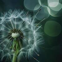 Dandelion Seeds Blowing in the Wind photo