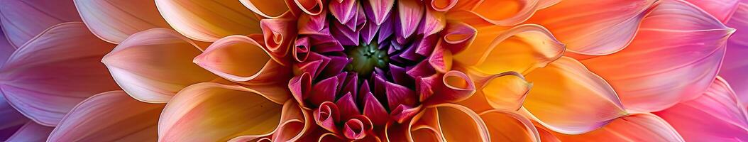 Close Up of Vibrant Petals in a Large Flower photo